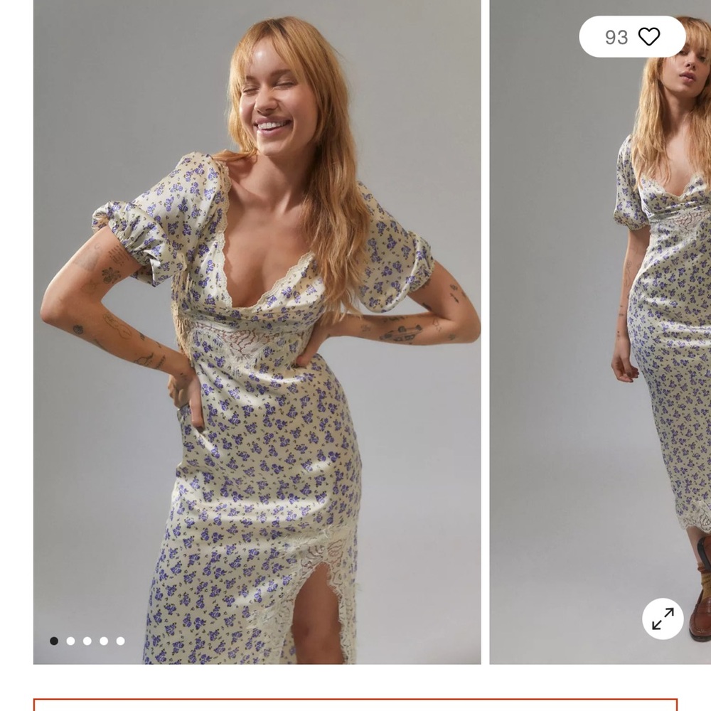 Floral Blue and White Women's Dress